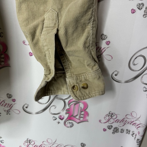 Kingshire shirts button down beige tan fashion structure velour velvet soft - Picture 3 of 7